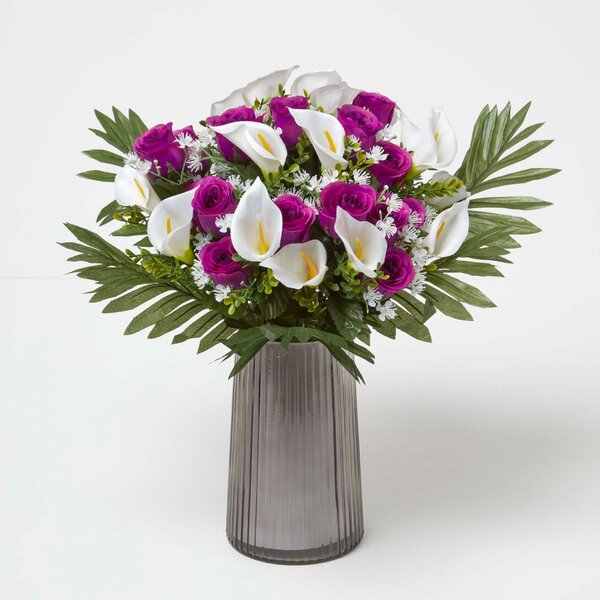 Homescapes Purple Rose & Calla Lily Flower Bouquet