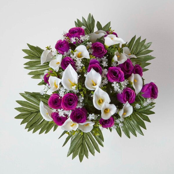 Homescapes Purple Rose & Calla Lily Flower Bouquet