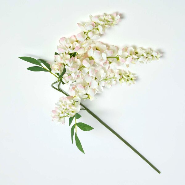 Homescapes Cream Wisteria Artificial Flowers Single Stem 92 cm