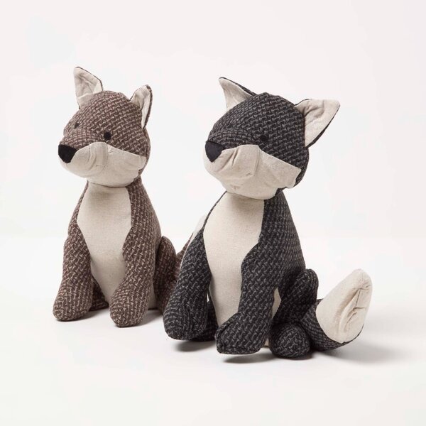 Homescapes Fox Door Stop – Set of 2 – Animal Door Stops