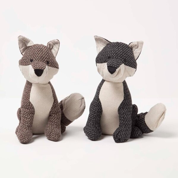 Homescapes Fox Door Stop – Set of 2 – Animal Door Stops