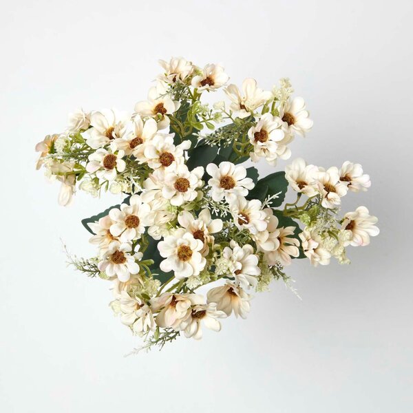 Homescapes Artificial Wild Daisy Cream Bouquet Flower, 46 cm