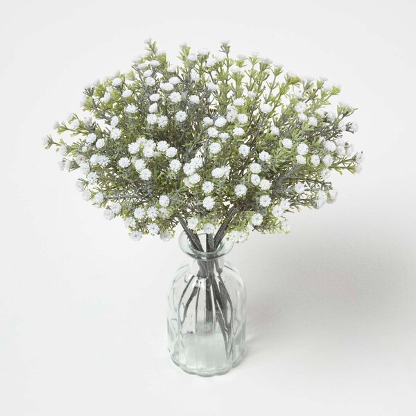 Homescapes Artificial Flower White Baby's Breath Bouquet, 32 cm