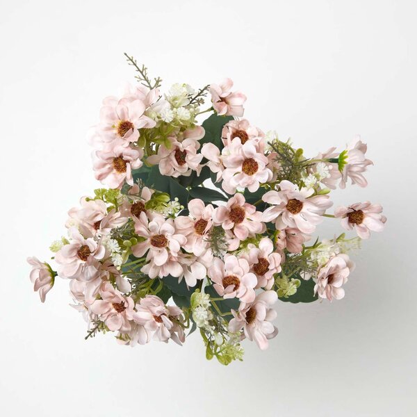 Homescapes Artificial Wild Daisy Blush Pink Bouquet Flower, 46 cm