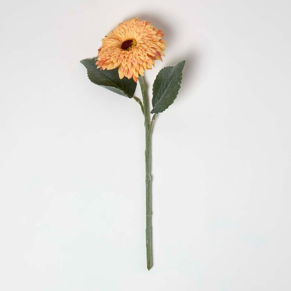 Homescapes Artificial Stem of Yellow Gerbera Flower, 44 cm