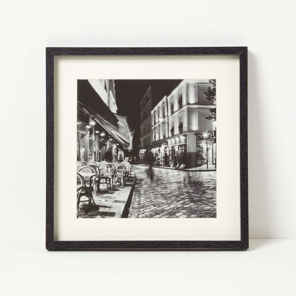 Set of 3 Paris Black & White Photographs Framed Wall Art 30 x 30 cm