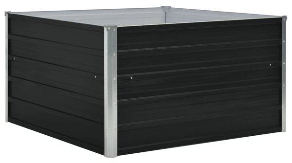 Raised Garden Bed 100x100x45 cm Galvanised Steel Anthracite