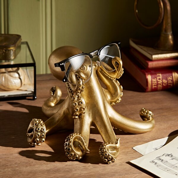 Octopus Glasses Holder Gold