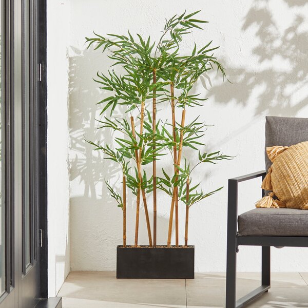 Bamboo Trellis Potted Plant Green