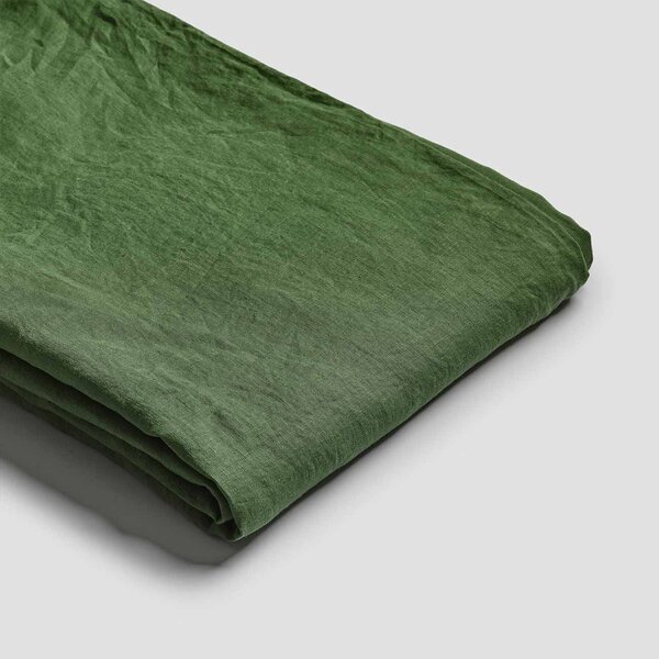 Piglet Forest Green Linen Duvet Cover Size King