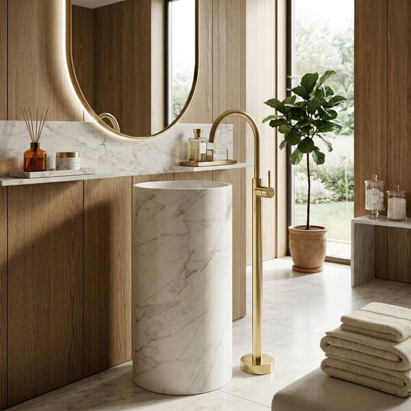 Basin mixer Rea Lungo Gold