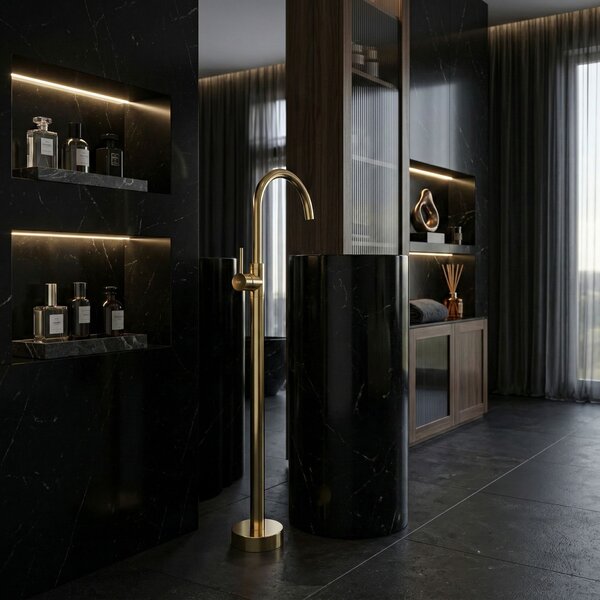 Basin mixer Rea Lungo Gold