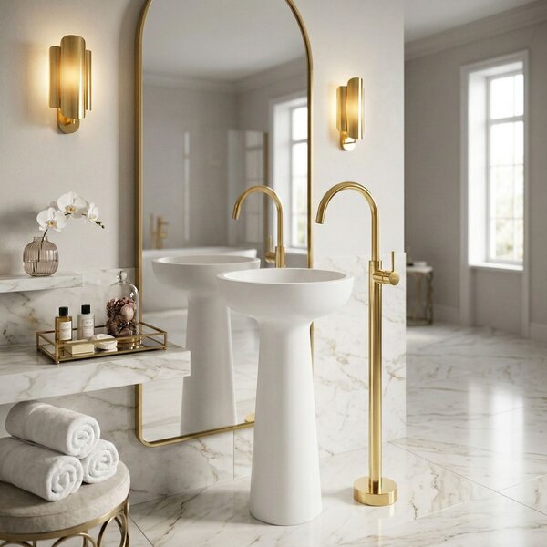 Basin mixer Rea Lungo Gold