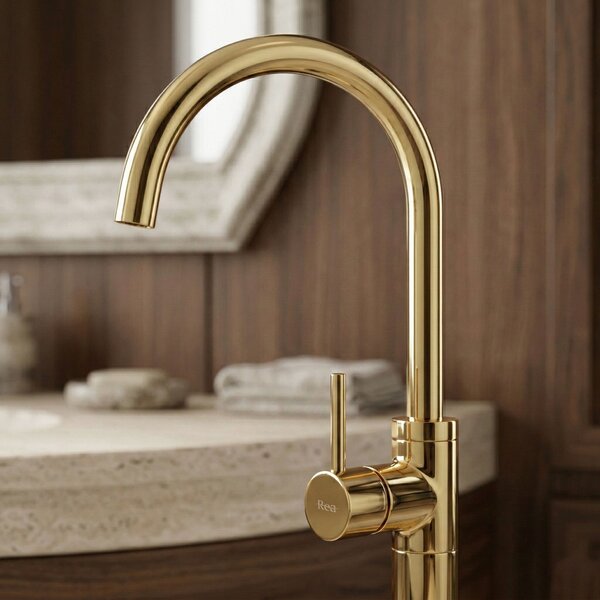 Basin mixer Rea Lungo Gold