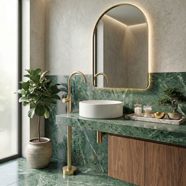 Basin mixer Rea Lungo Gold