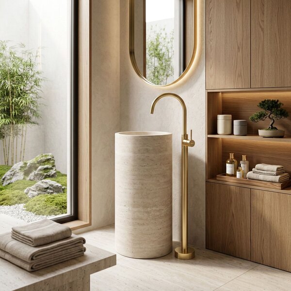 Basin mixer Rea Lungo Gold