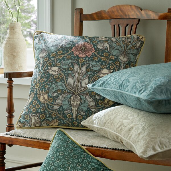 William Morris At Home Spring Thicket 43cm x 43cm Filled Cushion Mineral