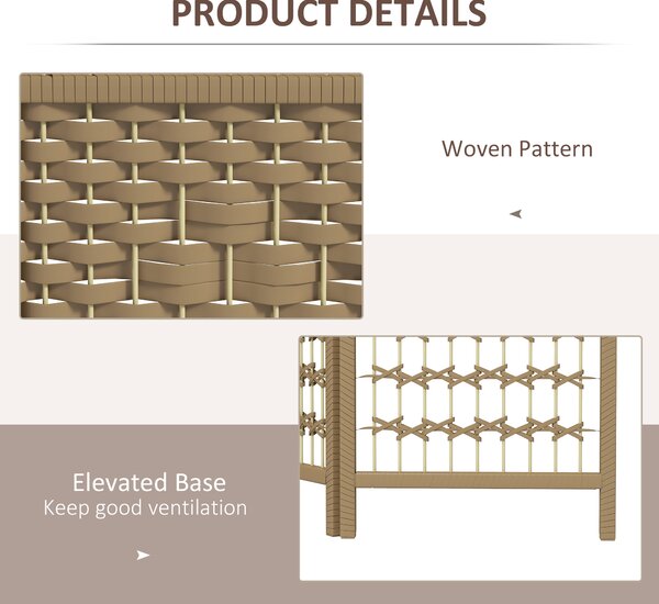 HOMCOM 3 Panel Folding Room Divider, Privacy Screen, Freestanding Paravent Partition Separator Natural Wood