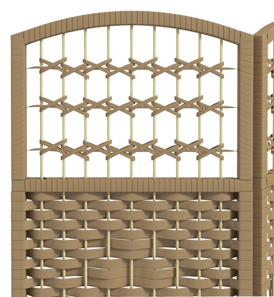 HOMCOM 3 Panel Folding Room Divider, Privacy Screen, Freestanding Paravent Partition Separator Natural Wood