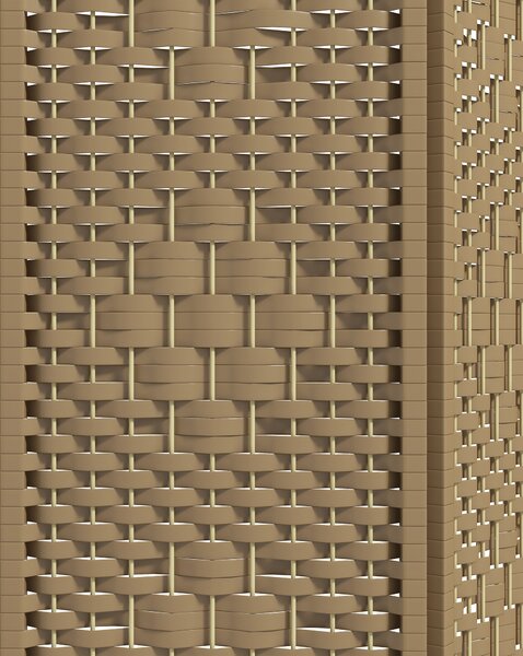 HOMCOM 3 Panel Folding Room Divider, Privacy Screen, Freestanding Paravent Partition Separator Natural Wood