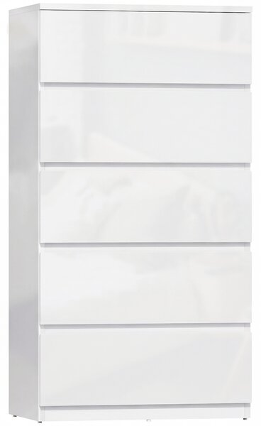 HOMCOM Chest of Drawers, 5-Drawer Storage Cabinets, Modern Dresser, Storage Drawer Unit for Bedroom