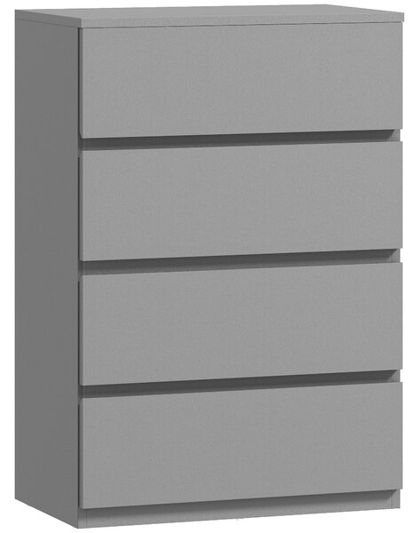 HOMCOM Chest of Drawers, 4-Drawer Storage Cabinets, Modern Dresser, Storage Drawer Unit for Bedroom