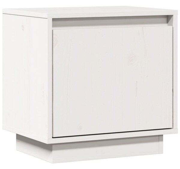 Bedside Cabinet White 40x30x40 cm Solid Wood Pine