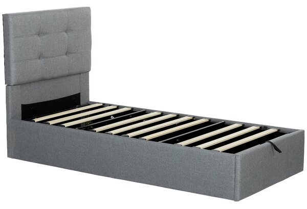 HOMCOM 3ft Single Ottoman Bed with Gas Lift Storage - Grey