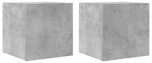 Wall Mounted TV Cabinets 2 pcs Concrete Grey 30.5x30x30 cm