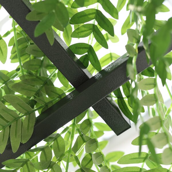 Outsunny 210cm Decorative Metal Garden Trellis Arch with Durable Steel Tubing & Elegant Scrollwork, Great for Weddings, Dark Gre