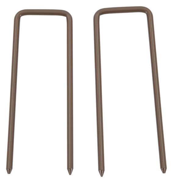 Outsunny Set of 2 Expanding Garden Fencc, Aluminium Freestanding Foldable Picket Fence, 300cmx103.5 cm, Dark Brown