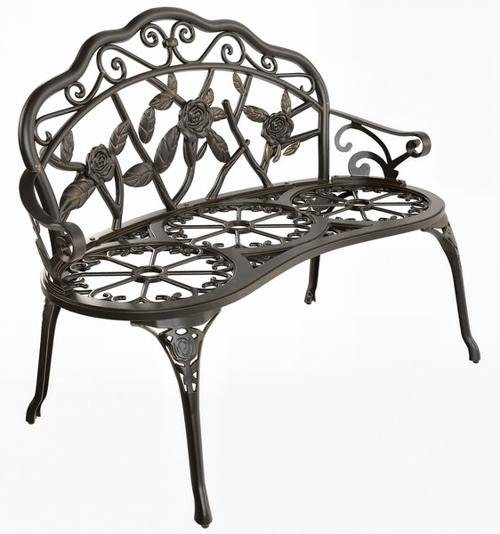 Outsunny Cast Aluminium Garden Bench - Bronze Tone