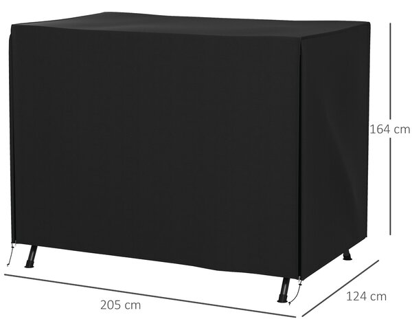 Outsunny 205 x 124cm Three-Seater Swing Chair Protective Cover Black