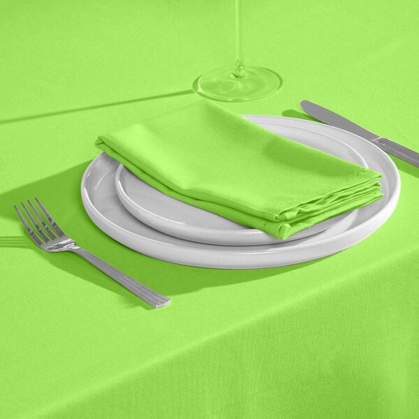 Homescapes Lime Green Cotton Fabric 4 Napkins Set