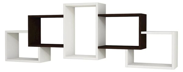 Homemania Wall Shelf Berril 164x22x55cm White and Wenge