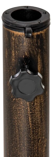 Outsunny 11.5 kg Cast Metal Round Patio Umbrella Base Stand, Umbrella Holder for Outdoor, Patio, Garden, Bronze Tone