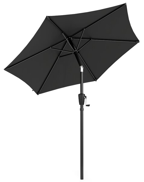 Outsunny 2m Garden Parasol Umbrella, Outdoor Table Parasol Umbrella with Crank Handle, Tilt Function, UV30+ Protection