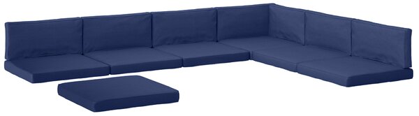 Outsunny 14-piece Dining Set Cushions - Dark Blue