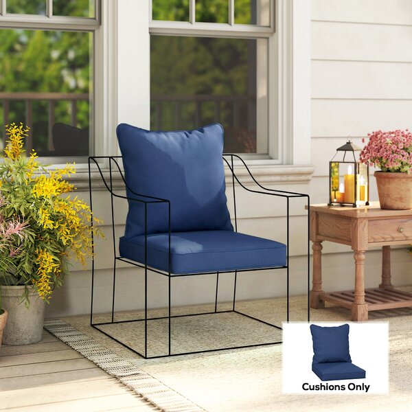 Outsunny Seat and Back Padded Cushion Set, CUSHION ONLY - Dark Blue
