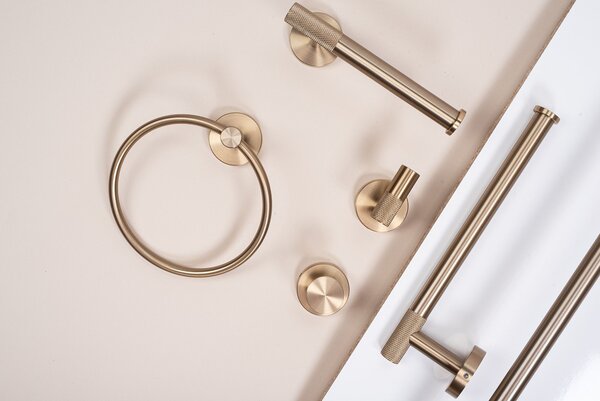 Bathroom hanger 6610a Modern Brush Gold