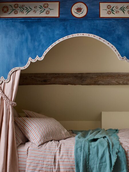 Warm Clay Somerley Stripe Linen Blend Duvet Cover | Single | Piglet in Bed