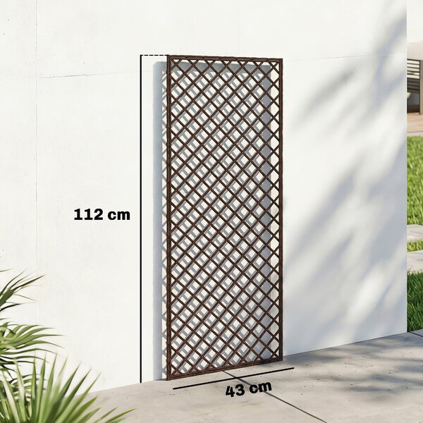 Outsunny Garden Arch, Garden Arbor with 8mm Wicker and Flat Top, Natural Wood Finish