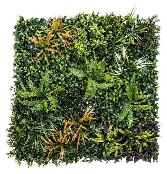 Outsunny Grass Wall Panels, 100 x 100 cm Artificial Grass Wall Decor with Tie Connectors, Greenery Backdrop Panels, Green