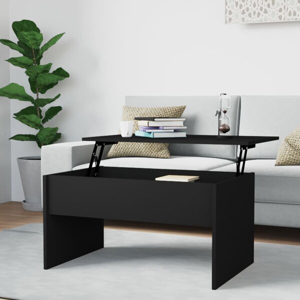 Coffee Table Black 80x50.5x41.5 cm Engineered Wood