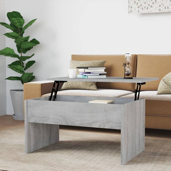 Coffee Table Grey Sonoma 80x50.5x41.5 cm Engineered Wood