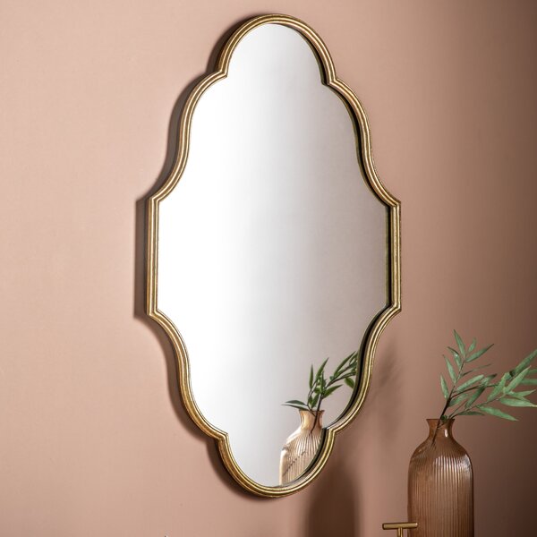 Hurstbourne Gold Effect Wall Mirror Gold