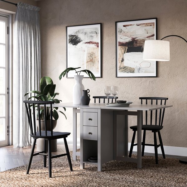 Lynton Extendable Dropleaf Dining Table Grey