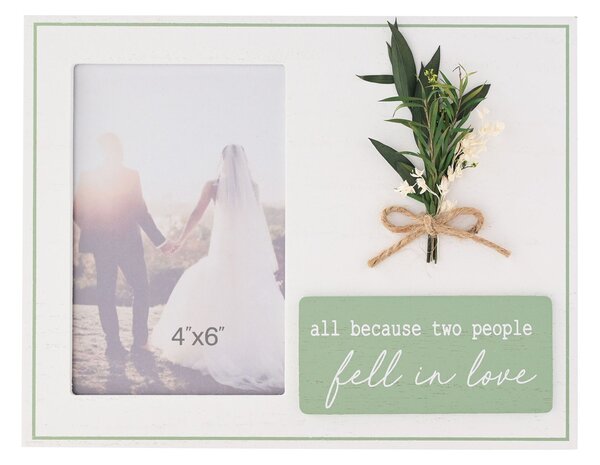 Love Story 'All Because Two People Fell In Love' Photo Frame White