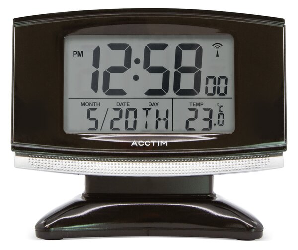 Acctim Acura Silent Digital Alarm Clock Black