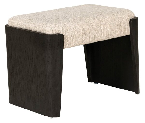 Rimouski Wooden Dressing Stool With Fabric Seat In Ebony Brown